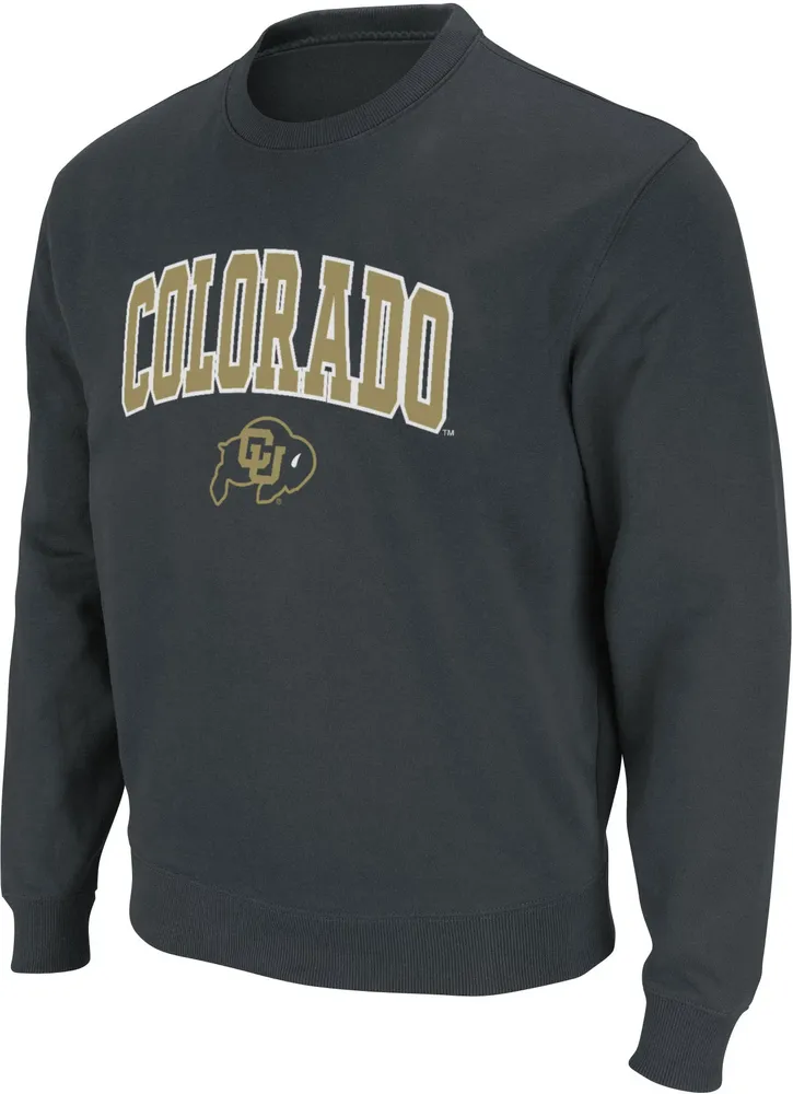 Colosseum Men's Colorado Buffaloes Black Stadium Crewneck Sweatshirt