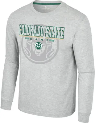 Colosseum Men's Colorado State Rams Heather Grey Hasta La Vista Long Sleeve T-Shirt