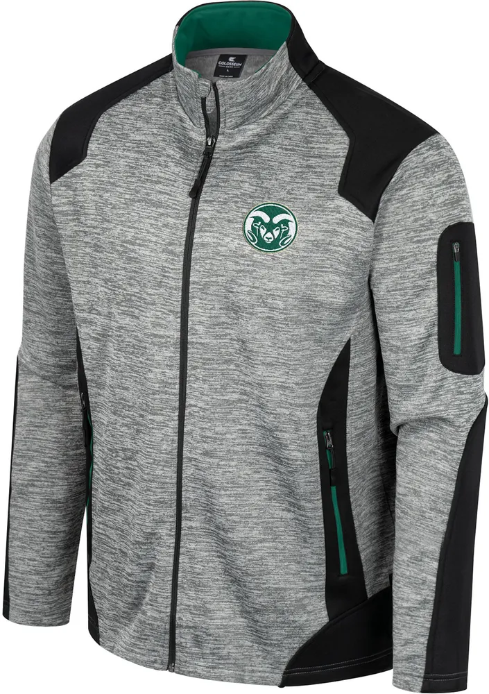 Colosseum Men's Colorado State Rams Grey Silberman Full-Zip Jacket