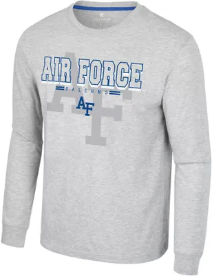 Colosseum Men's Air Force Falcons Heather Grey Hasta La Vista Long Sleeve T-Shirt