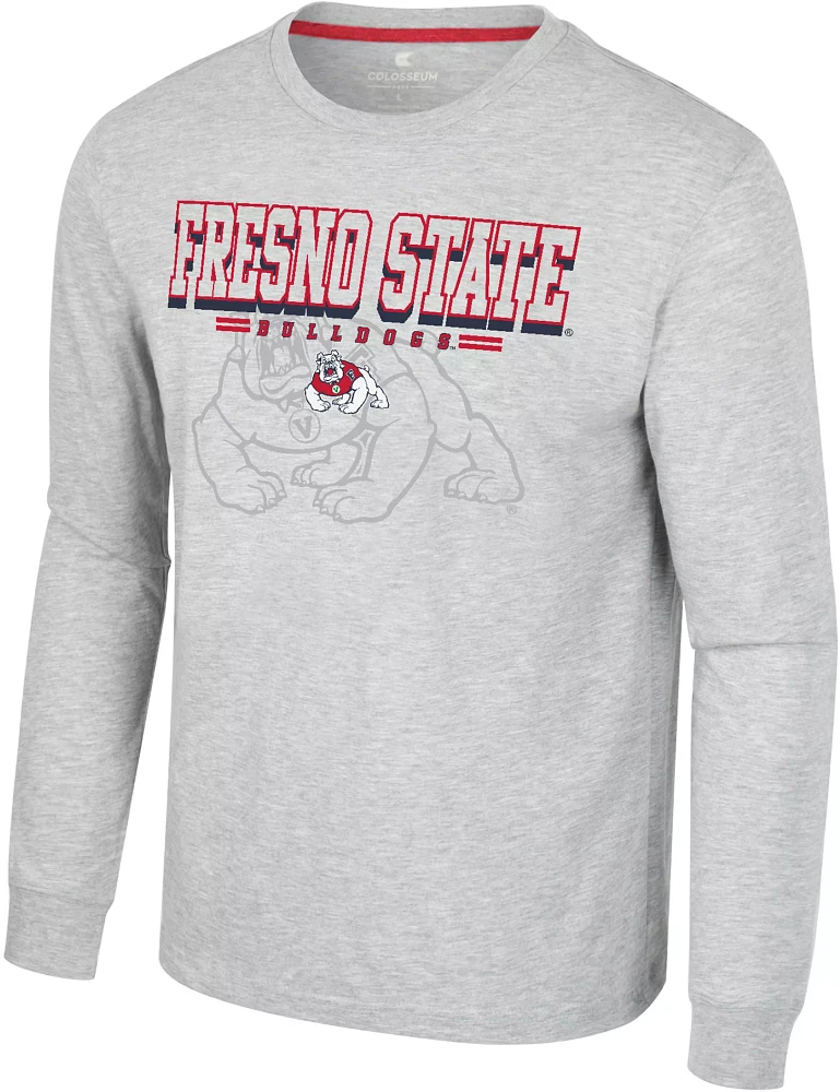 Colosseum Men's Fresno State Bulldogs Heather Grey Hasta La Vista Long Sleeve T-Shirt