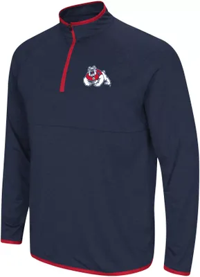 Colosseum Men's Fresno State Bulldogs Blue 1/4 Zip Pullover