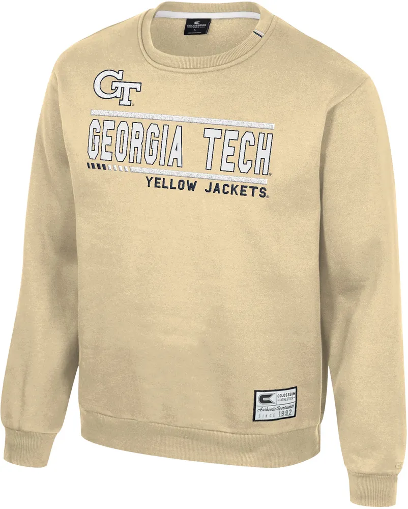 Colosseum Men's Georgia Tech Yellow Jackets Gold I'll Be Back Crewneck Sweatshirt