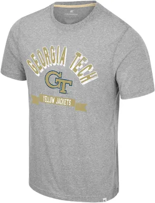 Colosseum Men's Georgia Tech Yellow Jackets Heather Grey Connor T-Shirt