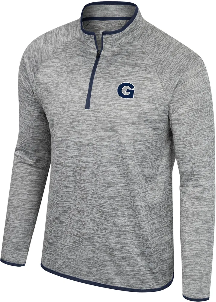 Colosseum Men's Georgetown Hoyas Heather Grey 1/4 Zip Pullover