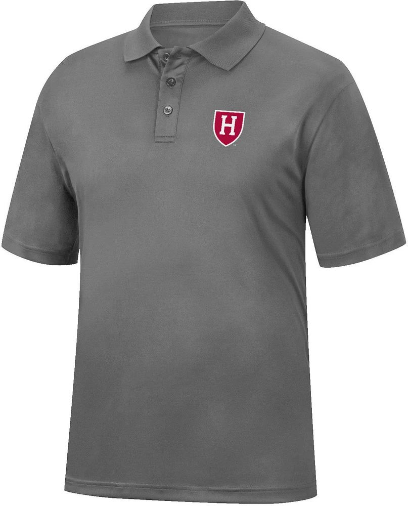 Colosseum Men's Harvard Crimson Charcoal Stance Polo