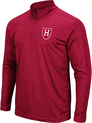 Colosseum Men's Harvard Crimson Crimson Loggerhead 1/4 Zip Pullover Shirt