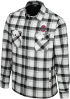 Colosseum Men's Ohio State Buckeyes Cream Plaid Silent Majesty Full-Snap Jacket