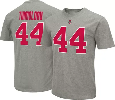 Colosseum Men's Ohio State Buckeyes J. T. Tuimoloau #44 Grey T-Shirt