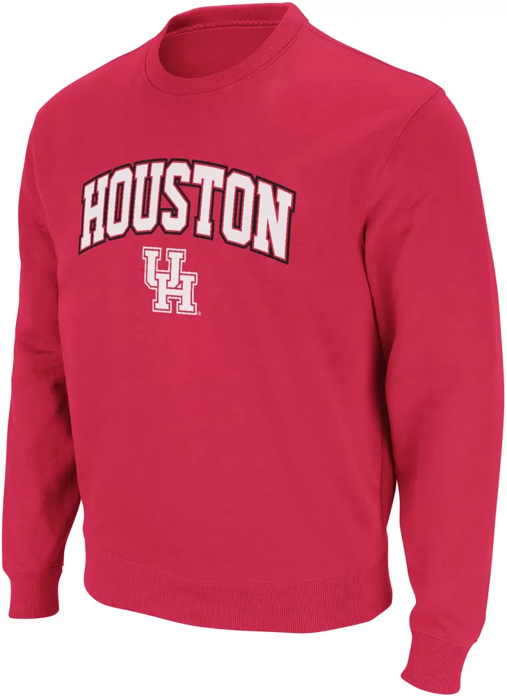 Colosseum Men's Houston Cougars Red Stadium Crewneck Sweatshirt