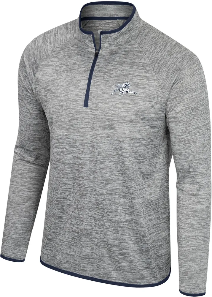 Colosseum Men's Jackson State Tigers Heather Grey 1/4 Zip Pullover