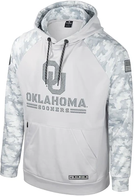 Colosseum Men's Oklahoma Sooners Light Grey Ice Pullover Hoodie