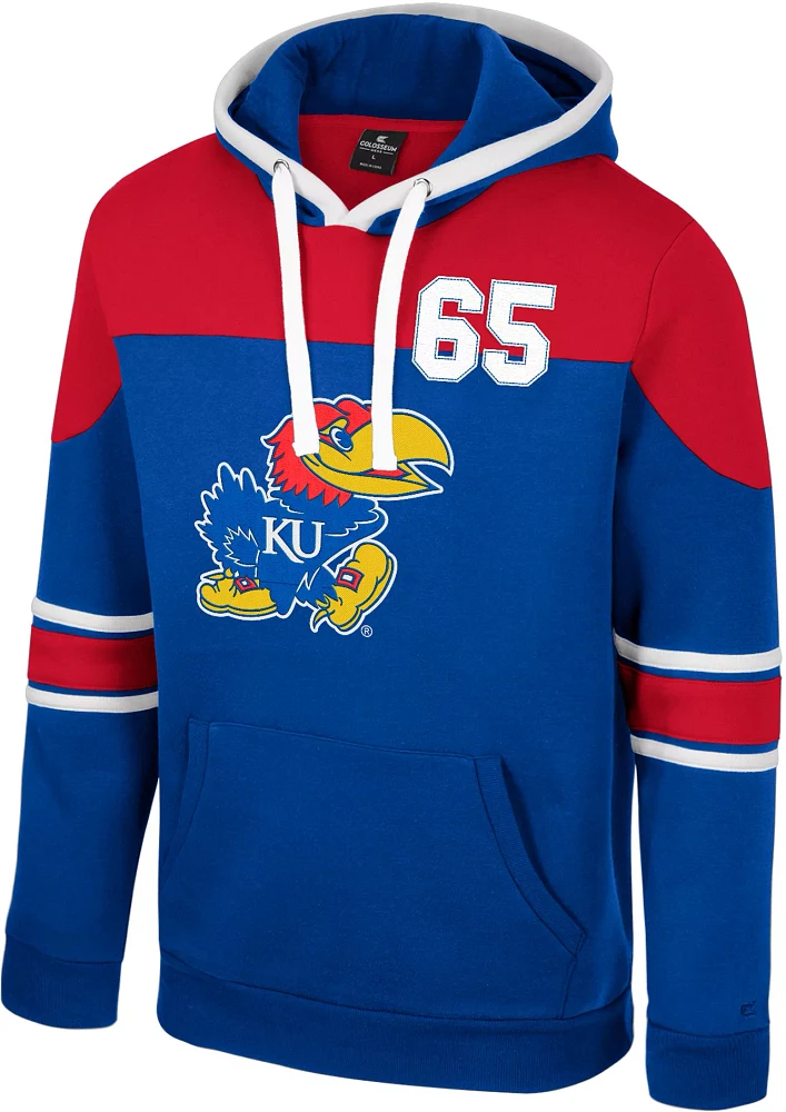 Colosseum Men's Kansas Jayhawks Blue Future's Not Written Pullover Hoodie