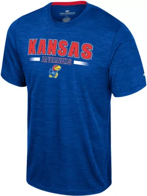 Colosseum Men's Kansas Jayhawks Blue Wright T-Shirt