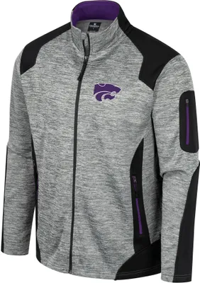 Colosseum Men's Kansas State Wildcats Grey Silberman Full-Zip Jacket