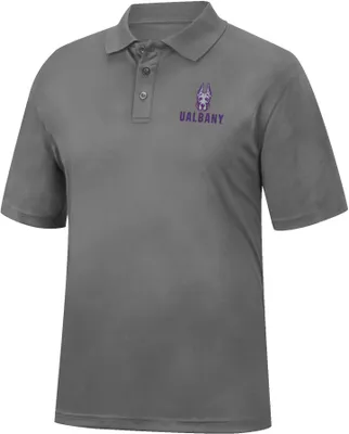 Colosseum Men's Albany Great Danes Grey Polo