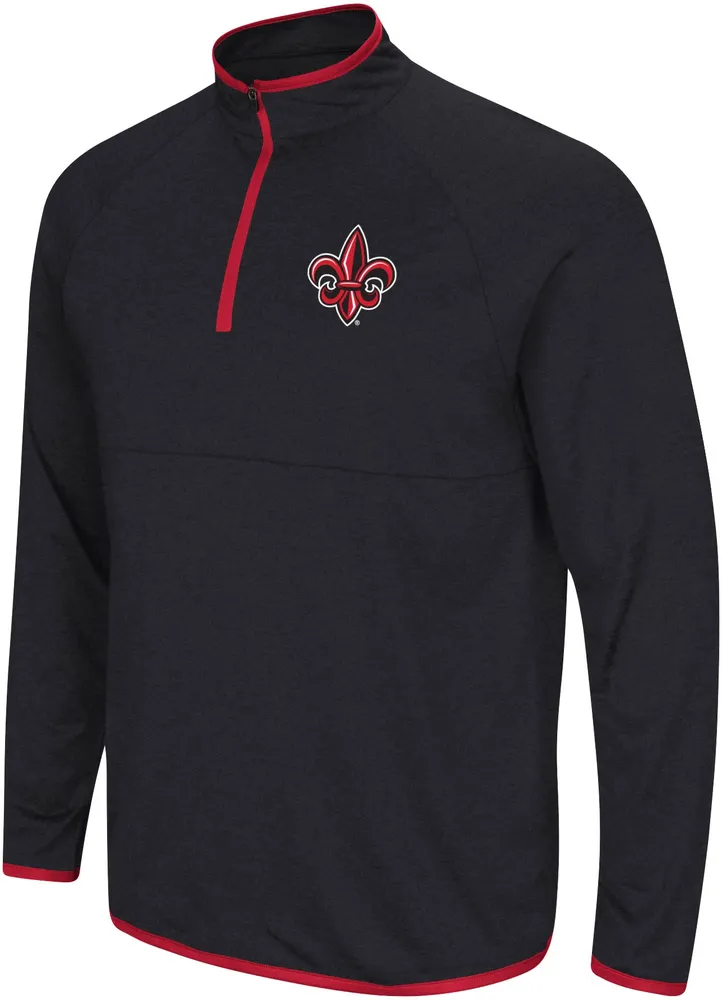 Colosseum Men's Louisiana-Lafayette Ragin' Cajuns Black 1/4 Zip Pullover