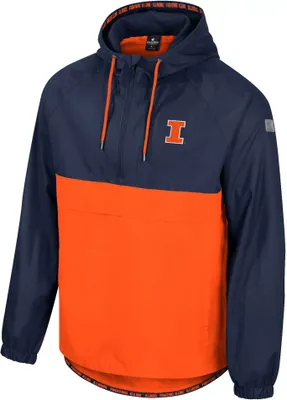 Colosseum Men's Illinois Fighting Illini Blue 1/2 Zip Anorak Jacket