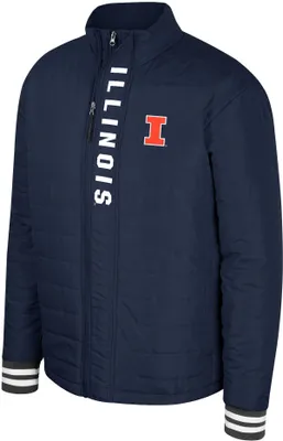 Colosseum Men's Illinois Fighting Illini Blue Never Stop Full-Zip Jacket