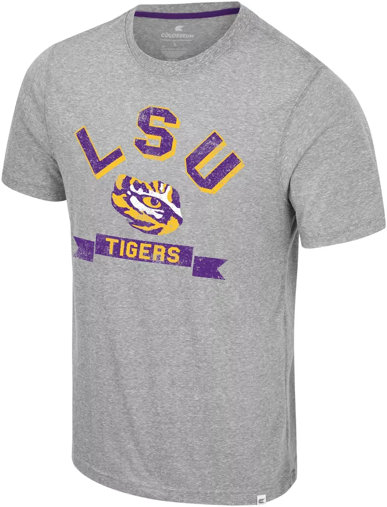 Colosseum Men's LSU Tigers Heather Grey Connor T-Shirt