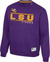 Colosseum Men's LSU Tigers Purple I'll Be Back Crewneck Sweatshirt