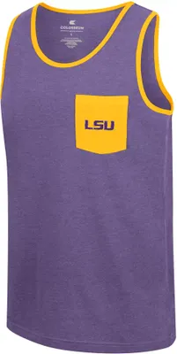 Colosseum Men's LSU Tigers Purple Rothenstein Pocket Tank Top