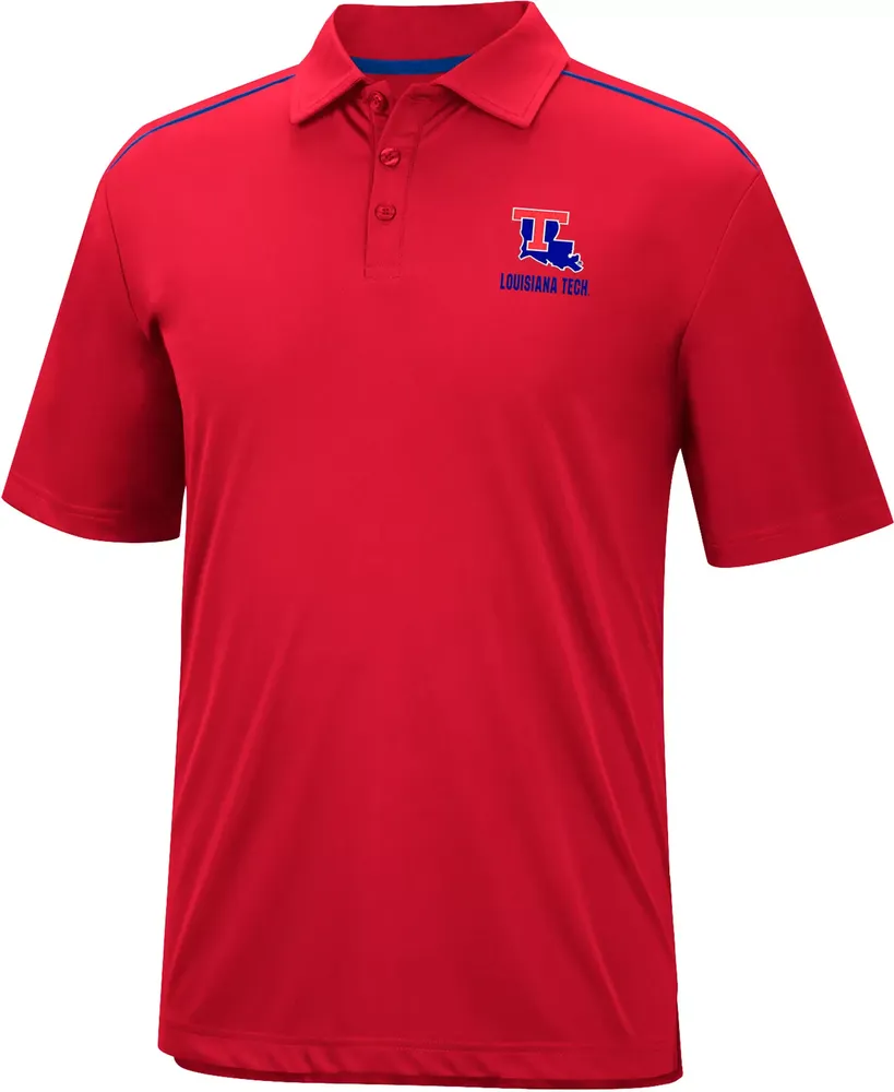 Colosseum Men's Louisiana Tech Bulldogs Red Polo