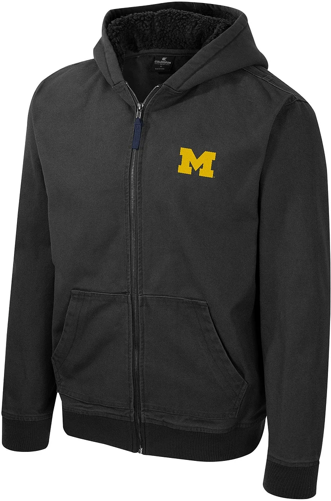 Colosseum Men's Michigan Wolverines Charcoal Electrocuted Full-Zip Jacket