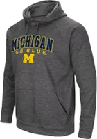 Colosseum Men's Michigan Wolverines Heather Charcoal Pullover Hoodie