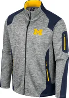 Colosseum Men's Michigan Wolverines Grey Silberman Full-Zip Jacket