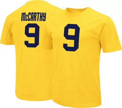 Colosseum Men's Michigan Wolverines J.J. McCarthy #9 Maize T-Shirt