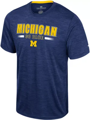 Colosseum Men's Michigan Wolverines Blue Wright T-Shirt