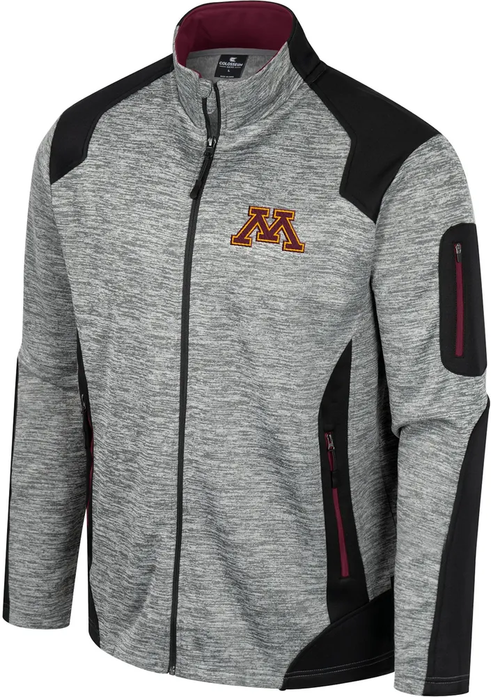 Colosseum Men's Minnesota Golden Gophers Grey Silberman Full-Zip Jacket