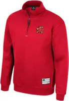 Colosseum Men's Maryland Terrapins Red I'll Be Back 1/4 Zip Pullover