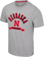 Colosseum Men's Nebraska Cornhuskers Heather Grey Connor T-Shirt