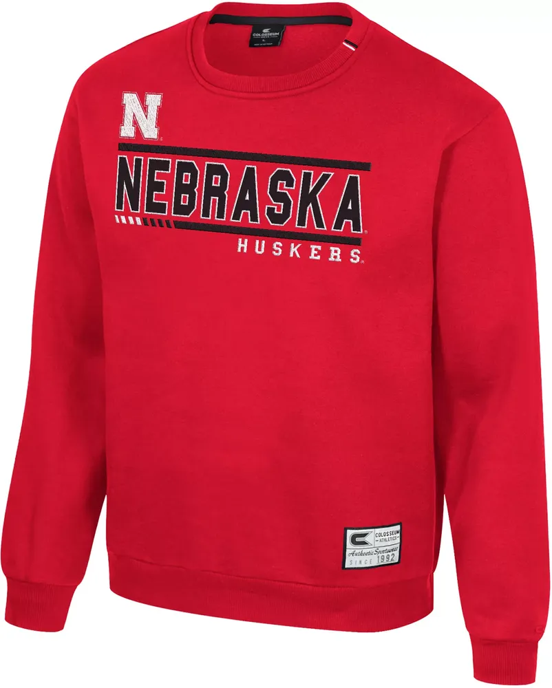 Colosseum Men's Nebraska Cornhuskers Scarlet I'll Be Back Crewneck Sweatshirt