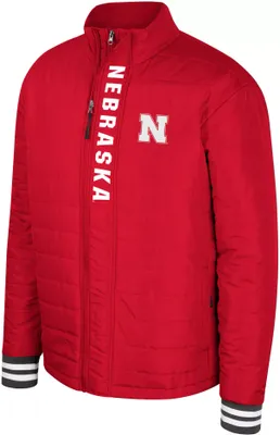 Colosseum Men's Nebraska Cornhuskers Scarlet Never Stop Full-Zip Jacket