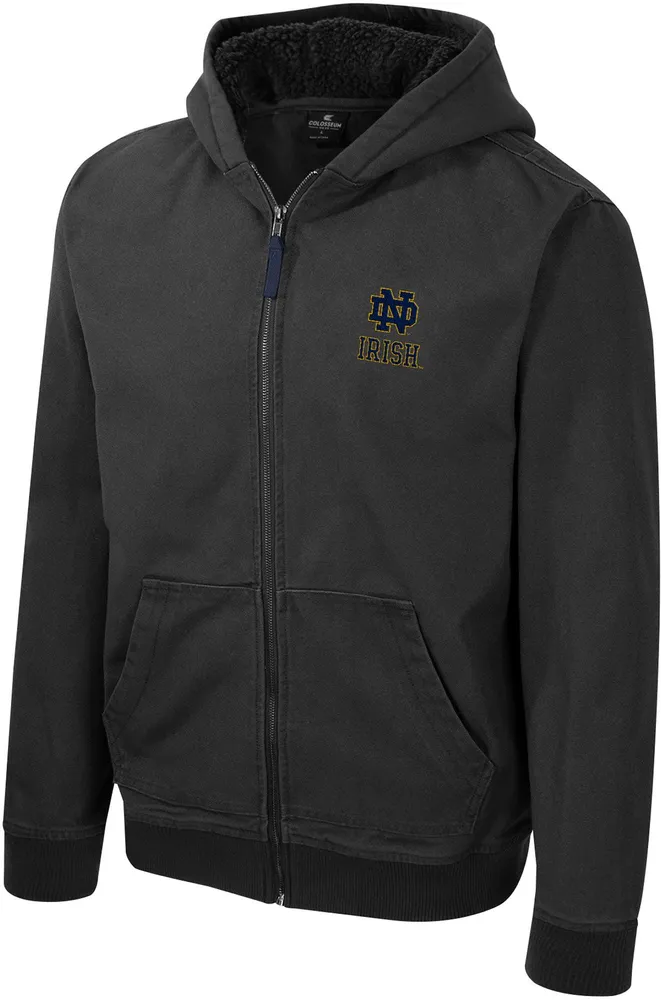 Colosseum Men's Notre Dame Fighting Irish Charcoal Electrocuted Full-Zip Jacket