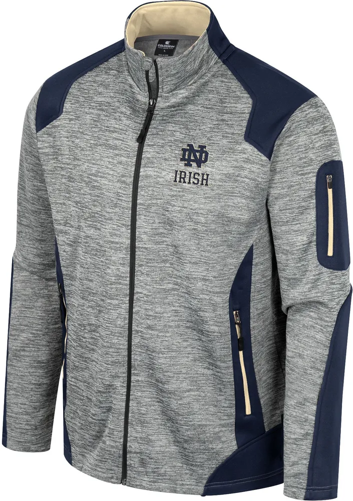 Colosseum Men's Notre Dame Fighting Irish Grey Silberman Full-Zip Jacket