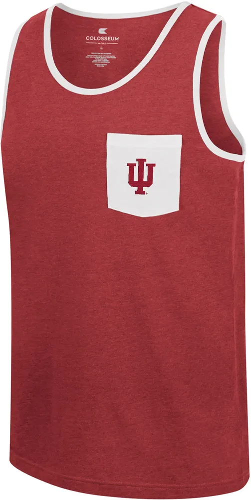 Colosseum Men's Indiana Hoosiers Crimson Rothenstein Pocket Tank Top