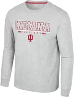 Colosseum Men's Indiana Hoosiers Heather Grey Hasta La Vista Long Sleeve T-Shirt