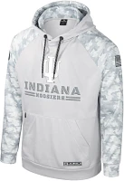 Colosseum Men's Indiana Hoosiers Light Grey Ice Pullover Hoodie