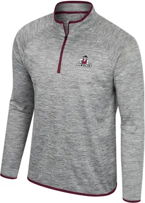 Colosseum Men's New Mexico State Aggies Heather Grey 1/4 Zip Pullover