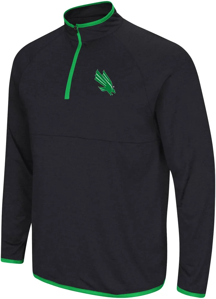 Colosseum Men's North Texas Mean Green Black 1/4 Zip Pullover