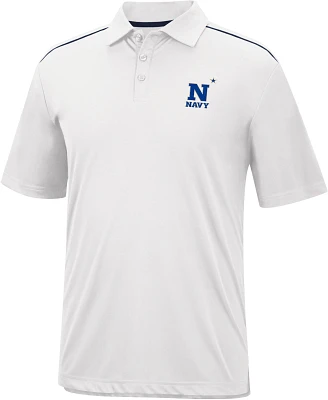 Colosseum Men's Navy Midshipmen White Polo