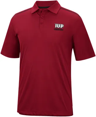 Colosseum Men's IUP Crimson Hawks Maroon Polo