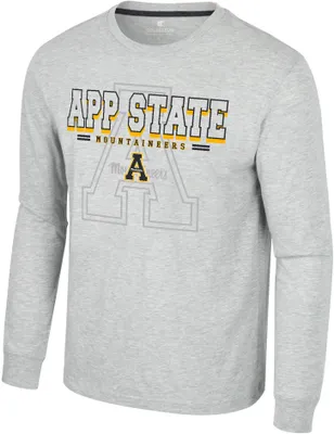 Colosseum Men's Appalachian State Mountaineers Heather Grey Hasta La Vista Long Sleeve T-Shirt