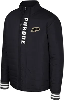 Colosseum Men's Purdue Boilermakers Black Never Stop Full-Zip Jacket