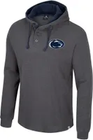 Colosseum Men's Penn State Nittany Lions Charcoal Hooded Henley Sweater