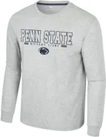 Colosseum Men's Penn State Nittany Lions Heather Grey Hasta La Vista Long Sleeve T-Shirt